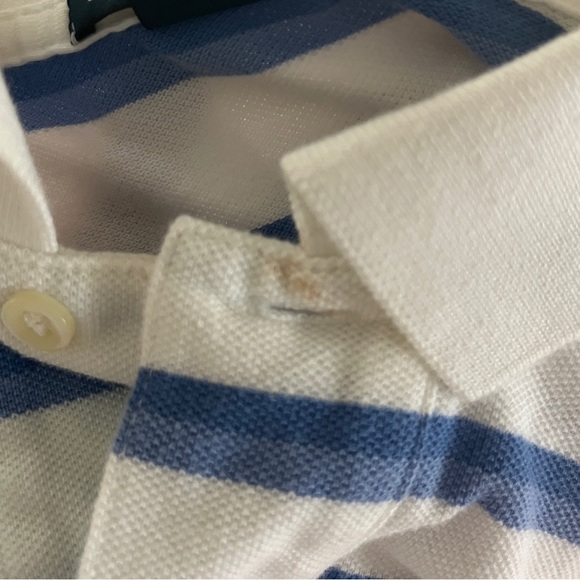 Men’s Ralph Lauren Blue and White Polo Shirt with Stripes, Small - Picture 5 of 5